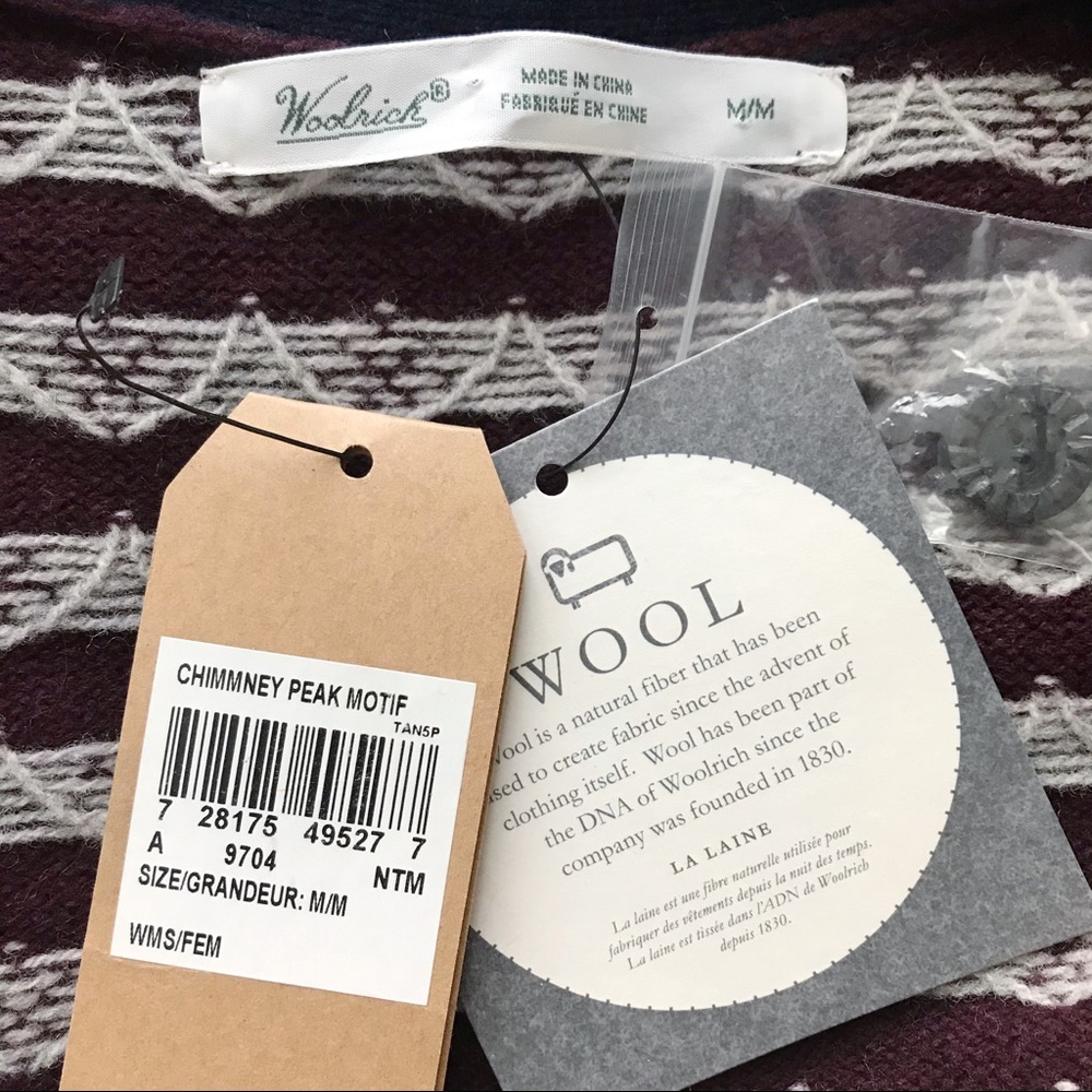 Cozy WOOLRICH Winter Mountain Cabin Wool Cardigan - Picture 8 of 10